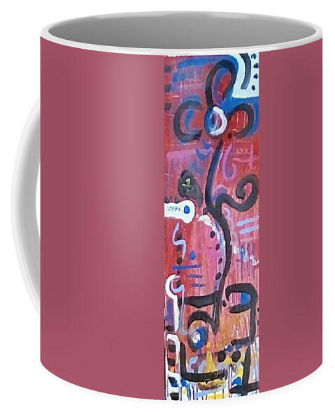• Abstract  Coffee Mug featuring the painting Flower Series #1 2019 by Gustavo Ramirez