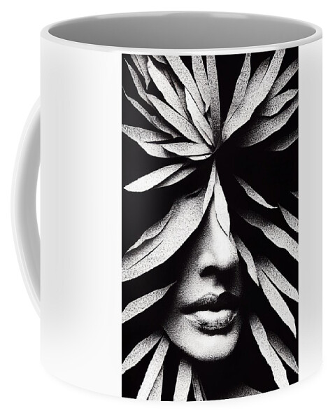 Flower Coffee Mug featuring the digital art Flower Woman by Nickleen Mosher