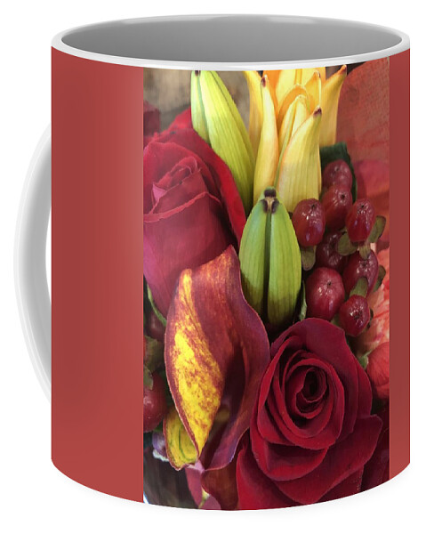 Flower Coffee Mug featuring the photograph Flowers Are Love by Marian Lonzetta