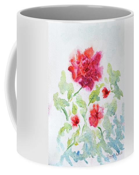 Flowers From My Garden Coffee Mug featuring the painting Flowers from my garden 1 by Uma Krishnamoorthy