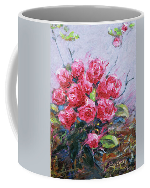 Flowers From My Garden 21 Coffee Mug featuring the painting Flowers from my garden 21 by Uma Krishnamoorthy