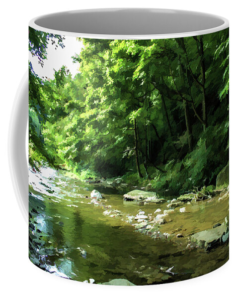 Creek Coffee Mug featuring the photograph Flowing Creek by Roberta Byram