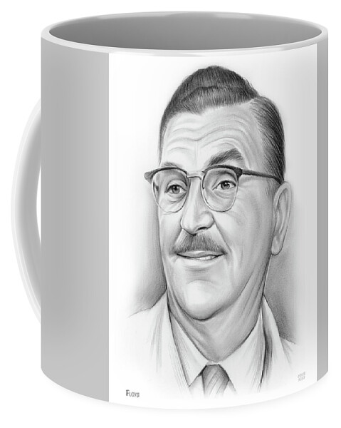 Howard Mcnear Coffee Mug featuring the drawing Floyd - pencil by Greg Joens