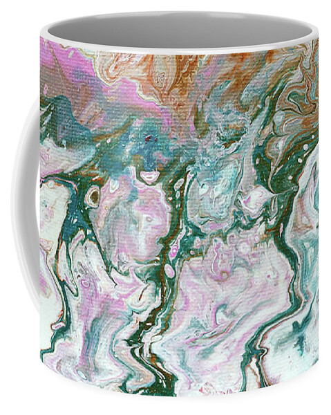 Fluid Coffee Mug featuring the painting Fluid Painting 19 by Maria Meester