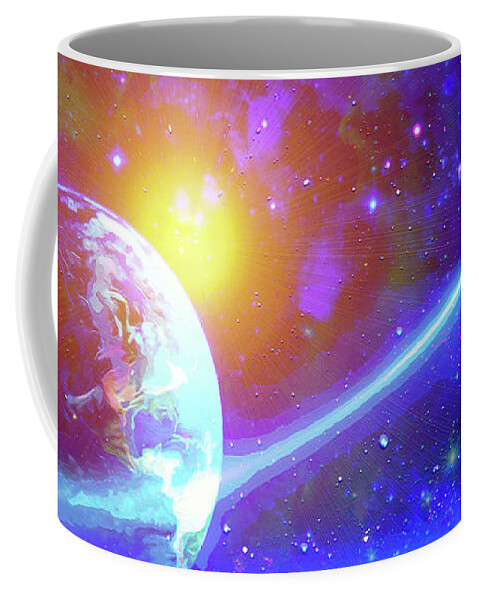  Coffee Mug featuring the digital art Fly-By by Don White Artdreamer