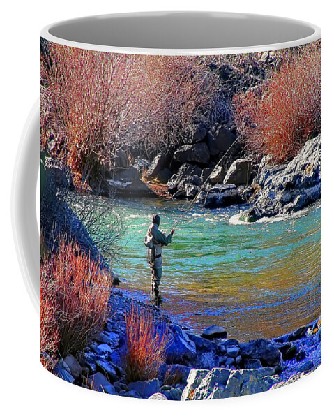 Fly Fishing Coffee Mug by Donna Kennedy - Fine Art America