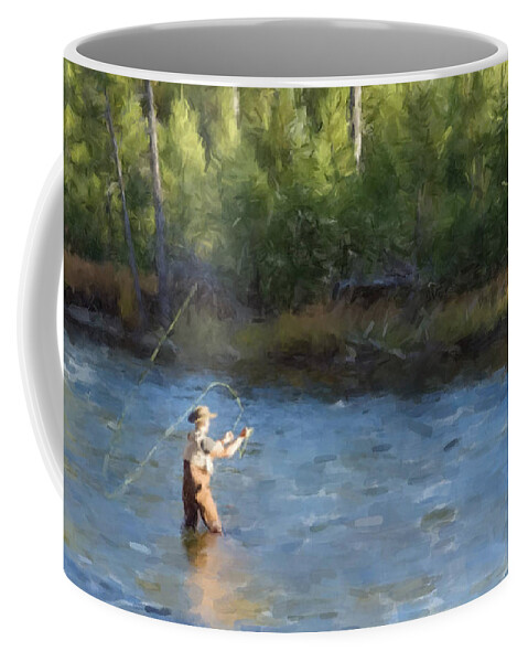 Fly Fishing Coffee Mug by Gary Arnold - Gary Arnold - Artist Website