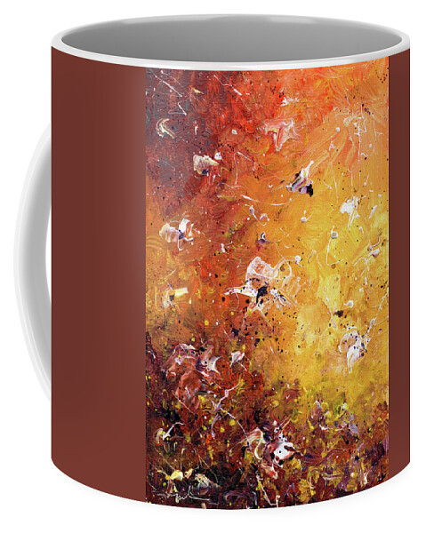 Acrylics Coffee Mug featuring the painting Fly With Me 11 by Miki De Goodaboom