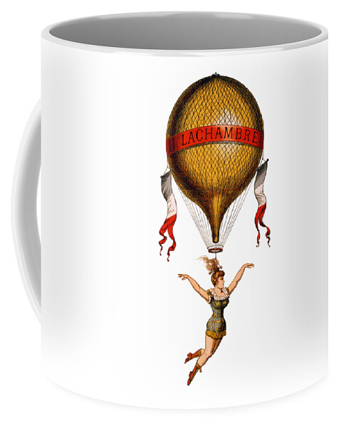 Circus Coffee Mug featuring the digital art Flying Circus Act by Madame Memento