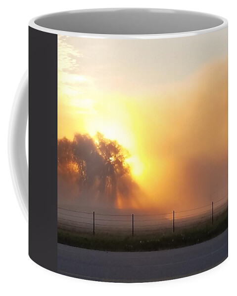 Sunrise Coffee Mug featuring the photograph Foggy Morn by April Cook