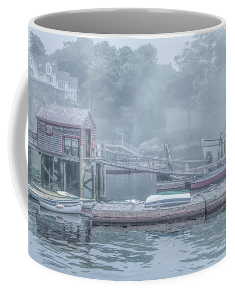 Maine Coffee Mug featuring the photograph Foggy Morning In Rockland, Maine by Marcy Wielfaert