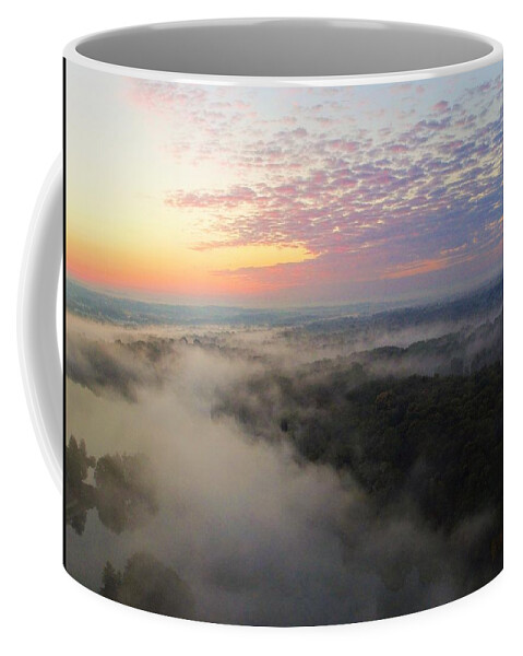  Coffee Mug featuring the photograph Foggy Sunrise by Brad Nellis