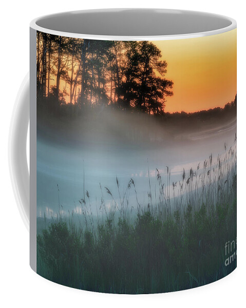 Chincoteague Coffee Mug featuring the photograph Foggy sunrise by Izet Kapetanovic