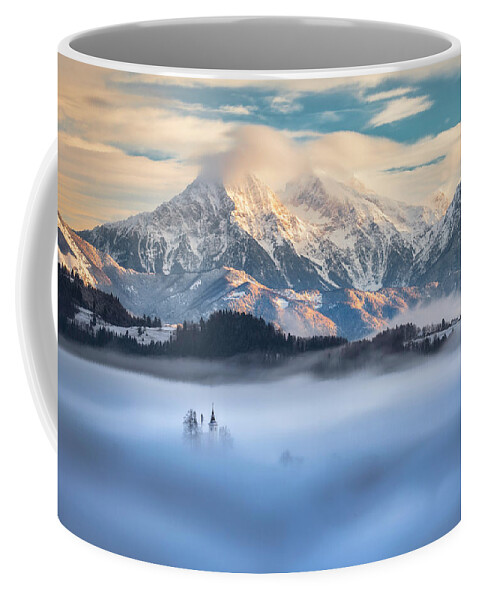 Alps Coffee Mug featuring the photograph Foggy winter by Piotr Skrzypiec