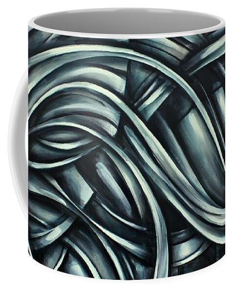 Monotone Coffee Mug featuring the painting Follow Me by Michael Lang