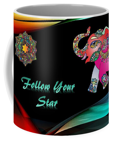Star Coffee Mug featuring the mixed media Follow Your Star by Nancy Ayanna Wyatt
