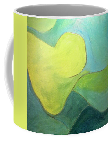 Blue Coffee Mug featuring the painting Following by Steven Miller