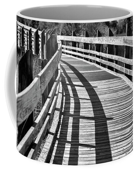 Hike Coffee Mug featuring the photograph Foot Bridge to Outdoors Adventure - Eastern NC by Bob Decker