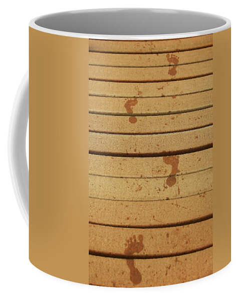 Footprints Coffee Mug featuring the photograph Footprints in Your Heart by Brad Barton