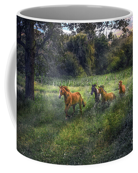 Horse Coffee Mug featuring the photograph For Horses by Sandra Rust