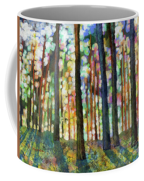 Dreaming Coffee Mug featuring the painting Forest Light by Hailey E Herrera