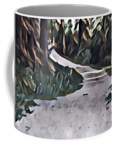 Path Coffee Mug featuring the mixed media Forest Path by Christopher Reed