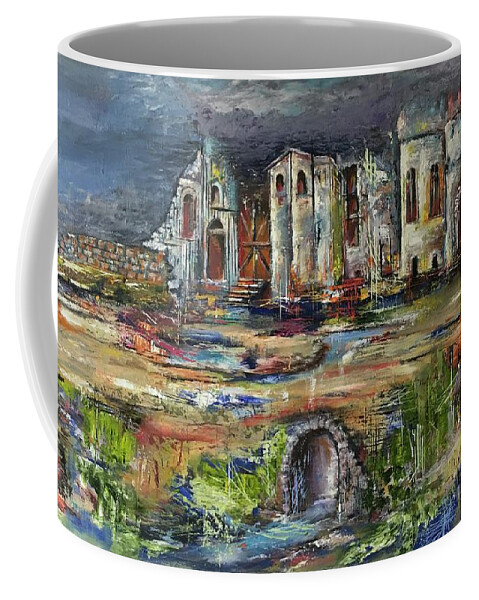 Forgotten Coffee Mug featuring the painting Forgotten by Maria Karlosak