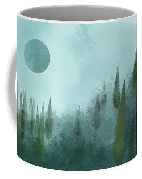Forrest Coffee Mug featuring the painting Forrest by Patricia Piotrak