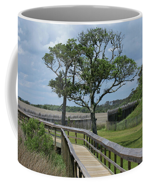  Coffee Mug featuring the photograph Fort Fisher Boardwalk by Heather E Harman