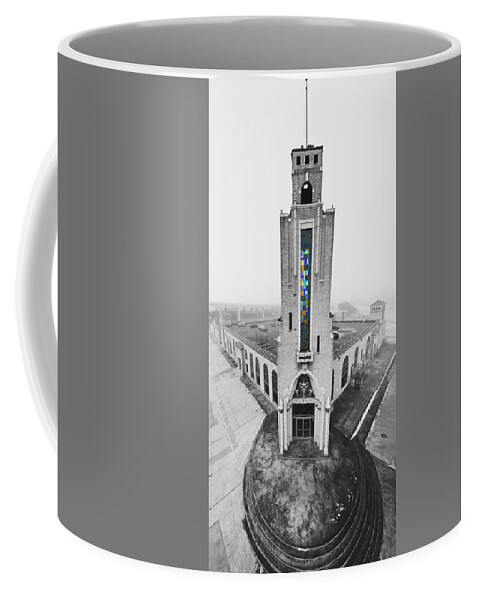 Fort Worth Public Market Coffee Mug featuring the photograph Fort Worth Public Market in the fog by HawkEye Media