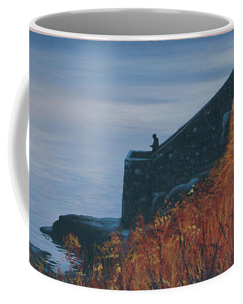 Landscape Coffee Mug featuring the painting Forty Steps to Solitude by Timothy Stanford