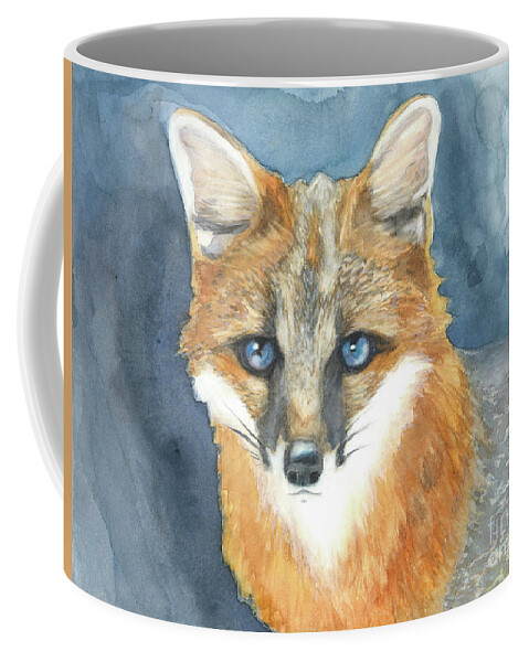 Fox Coffee Mug featuring the painting Fox by Pamela Schwartz