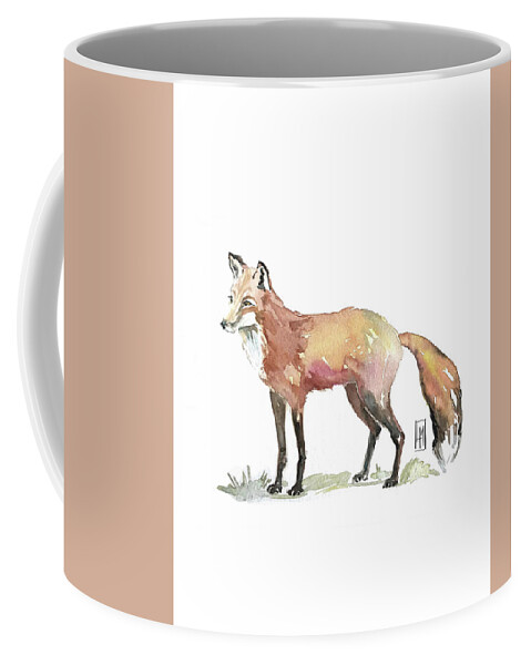 Fox Coffee Mug featuring the painting Foxy by Luisa Millicent