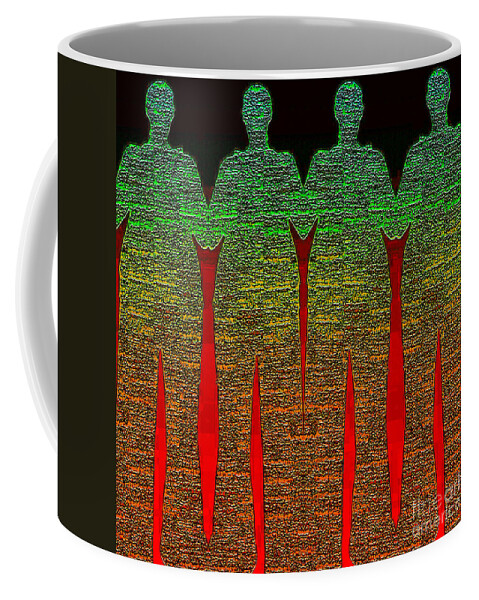 Fractal Coffee Mug featuring the digital art Fractal Silhuette 101 by Alexandra Vusir