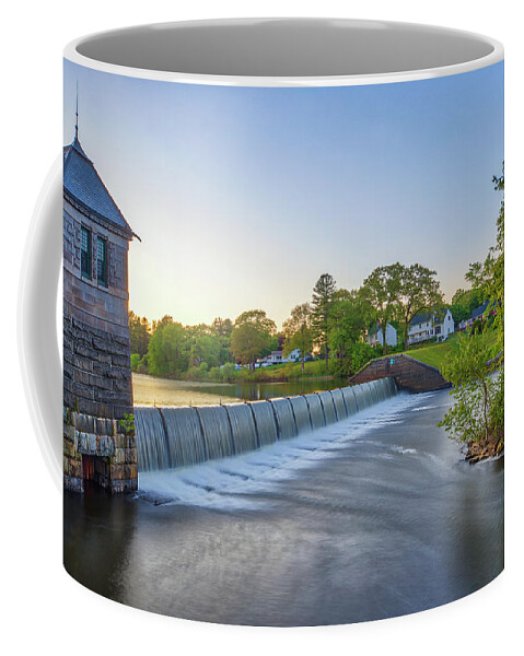 Framingham Number One Dam And Gatehouse Coffee Mug featuring the photograph Framingham Number One Dam and Gatehouse by Juergen Roth
