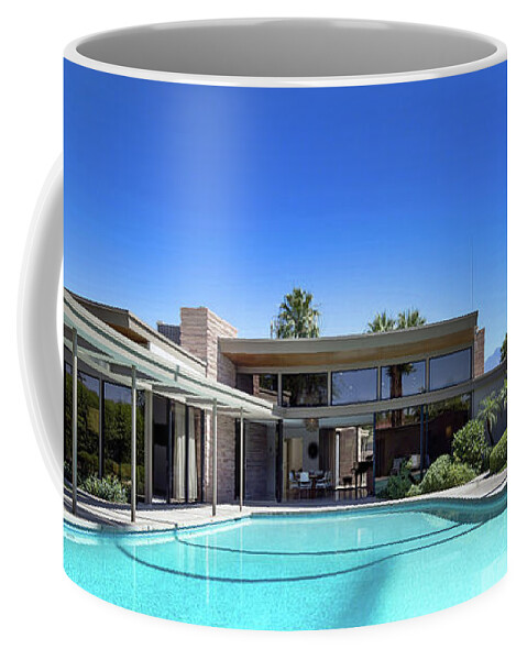 Frank Sinatra Coffee Mug featuring the photograph Frank Sinatra's Twin Palms Home by Doc Braham
