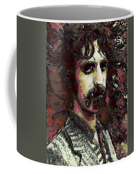 Zappa Coffee Mug featuring the digital art Frank Zappa by David Lane