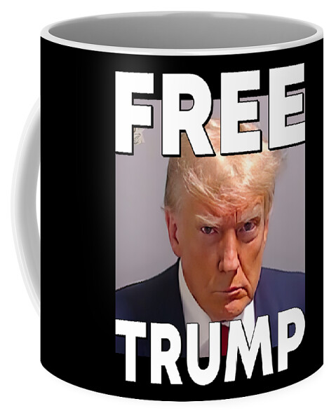 Cool Coffee Mug featuring the digital art Free Trump Mugshot by Flippin Sweet Gear