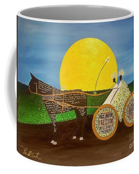 Freedom Coffee Mug featuring the painting Freedom Day by D Powell-Smith