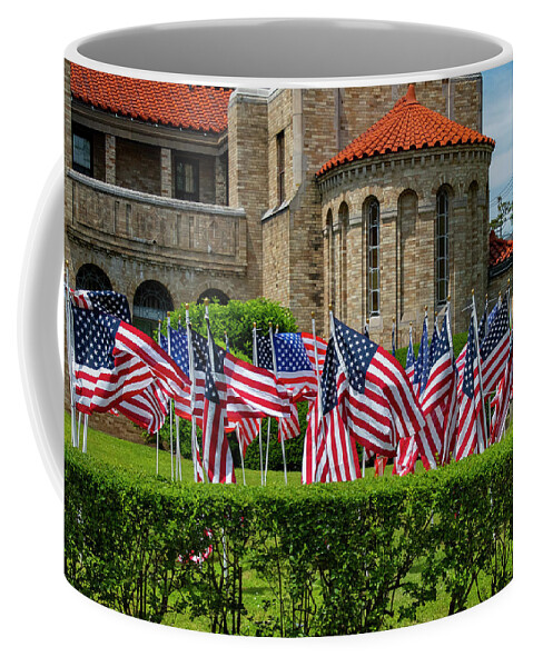 Flag Coffee Mug featuring the photograph Freedom Waves by Cathy Kovarik