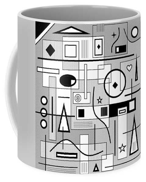 Black Coffee Mug featuring the digital art FreeForAll by Designs By L
