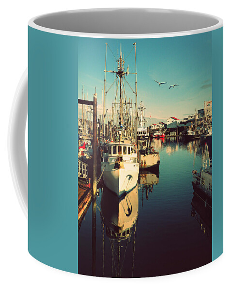 Boats Coffee Mug featuring the photograph French Creek Marina by Micki Findlay