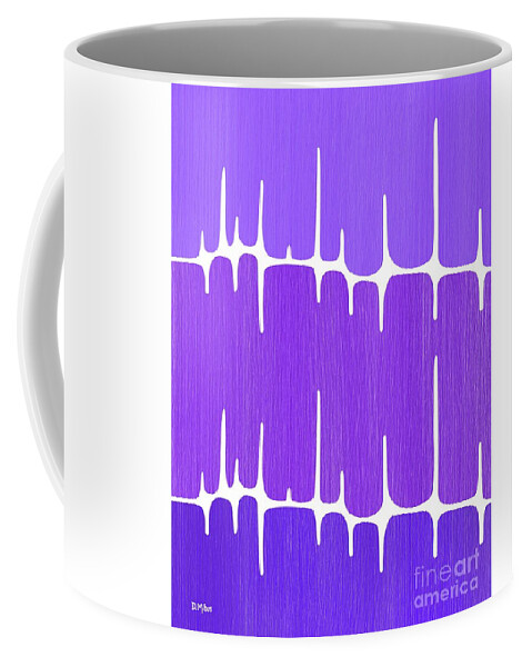 Sounds Waves Coffee Mug featuring the digital art Frequency in Purples 2 by Donna Mibus
