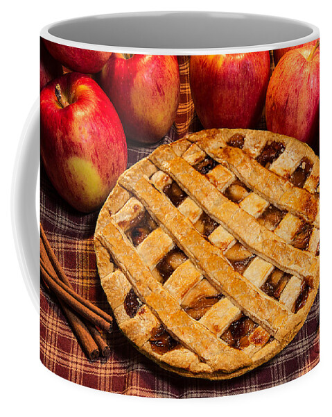 Apple Pie Coffee Mug featuring the photograph Fresh Apple Lattice Pie by Anthony Sacco