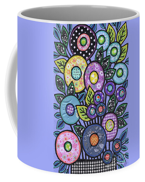 Flowers In A Vase Coffee Mug featuring the painting Fresh Spring Bouquet by Amy E Fraser