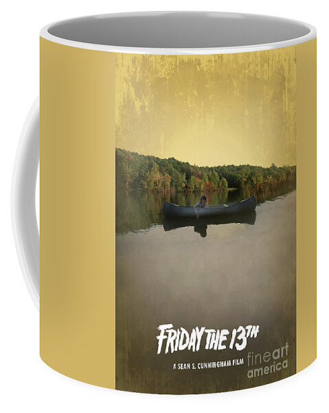 Movie Poster Coffee Mug featuring the digital art Friday The 13th by Bo Kev