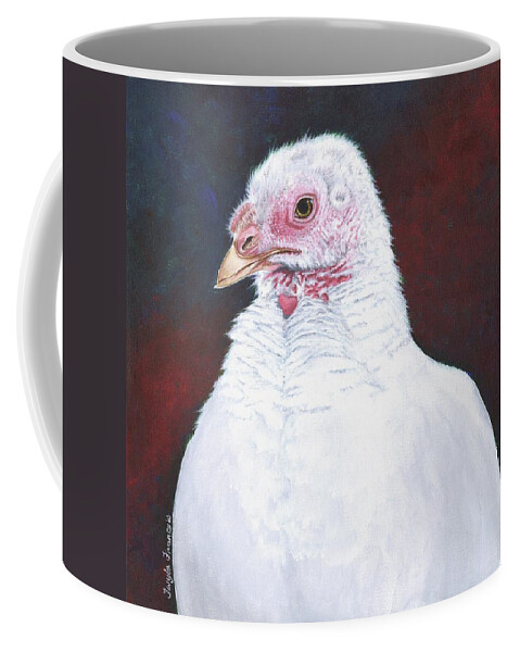 Turkey Coffee Mug featuring the painting Frieda B. by Twyla Francois