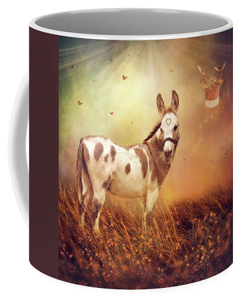 Donkey Coffee Mug featuring the digital art Friends in High Places by Nicole Wilde