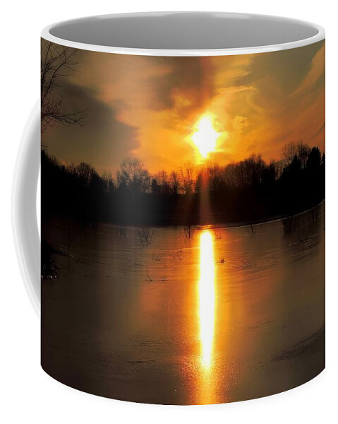 Sunset Coffee Mug featuring the photograph Frost Fire by Tami Quigley