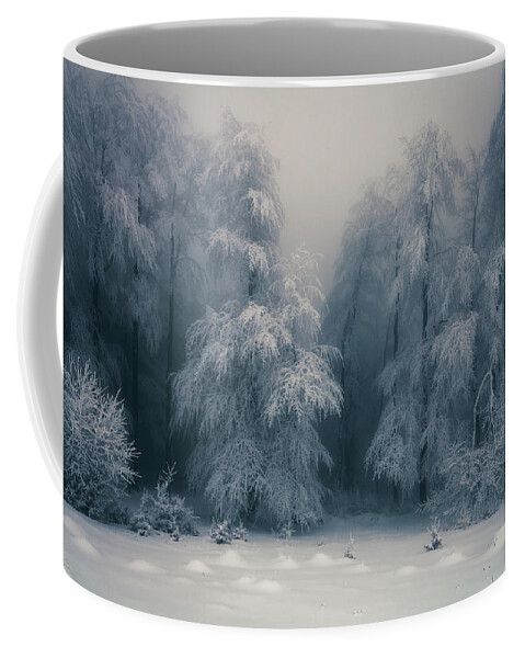 Mountain Coffee Mug featuring the photograph Frozen Forest by Evgeni Dinev